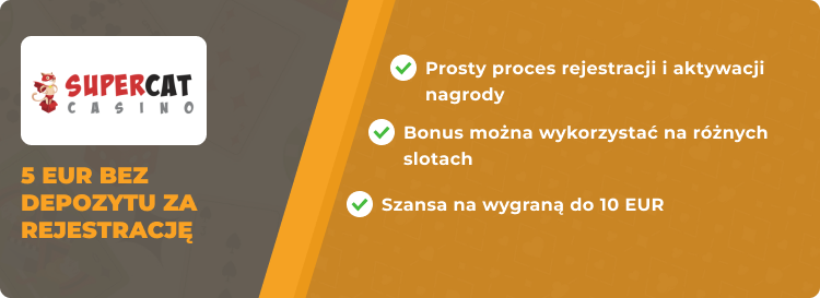 kasa za rejestrację w SuperCat Casino