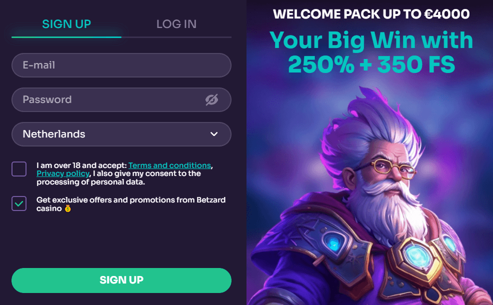 Betzard casino online rejestracja