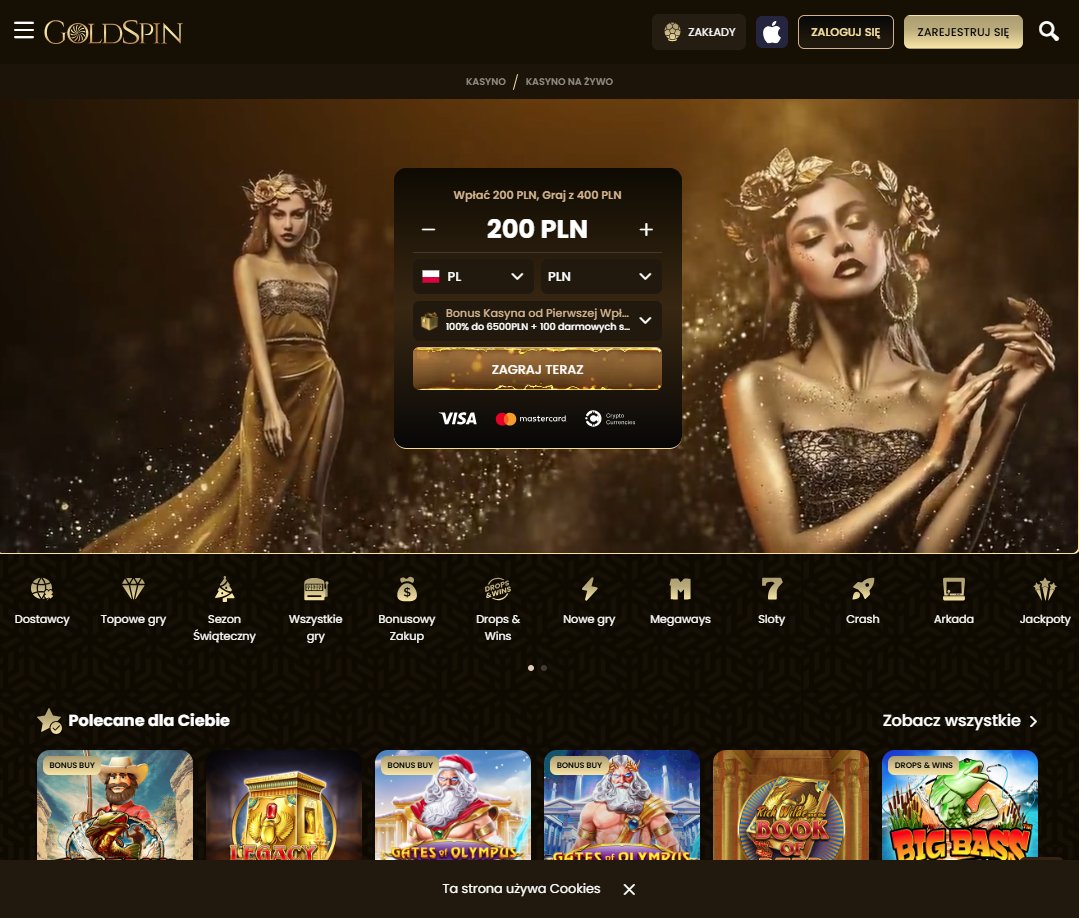 GoldSpin Casino oficjalna strona internetowa