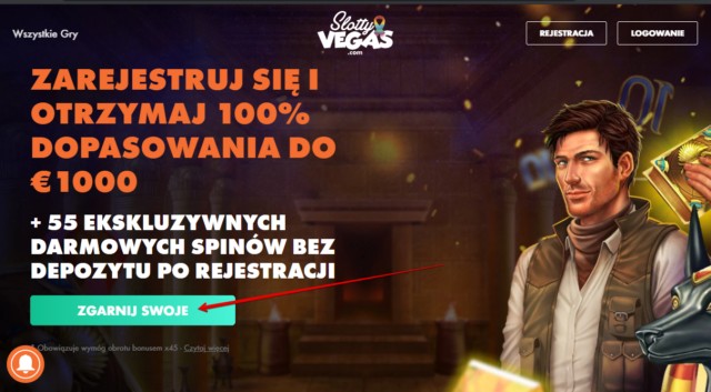 Jak otrymać bonus za rejestrację w Slotty Vegas