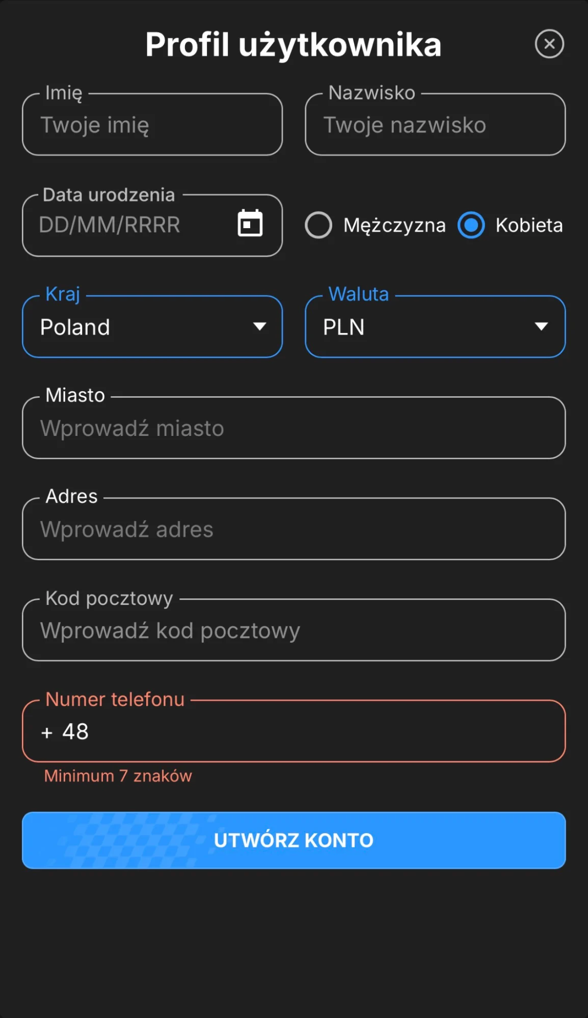 NeedForSpin rejestracja krok2