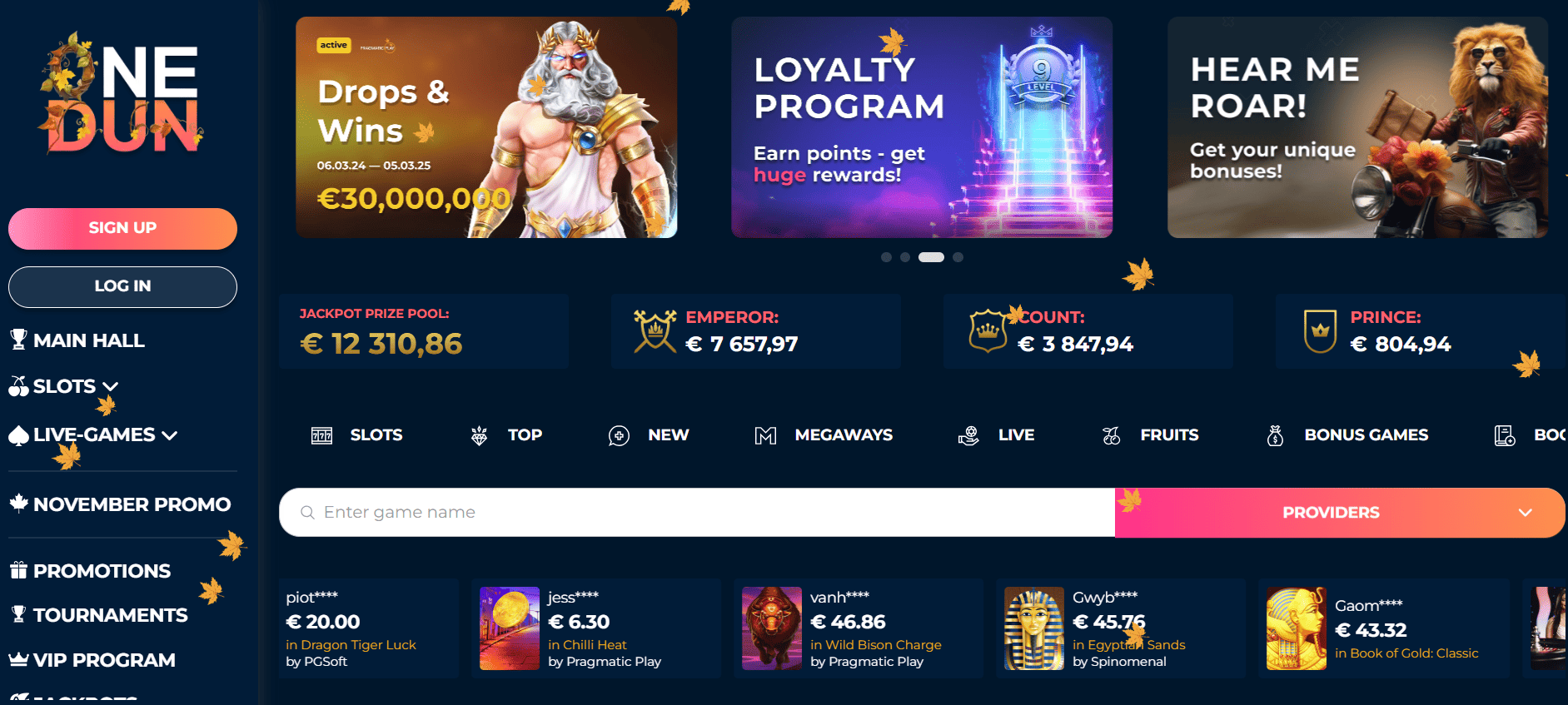 OneDun casino online strona główna