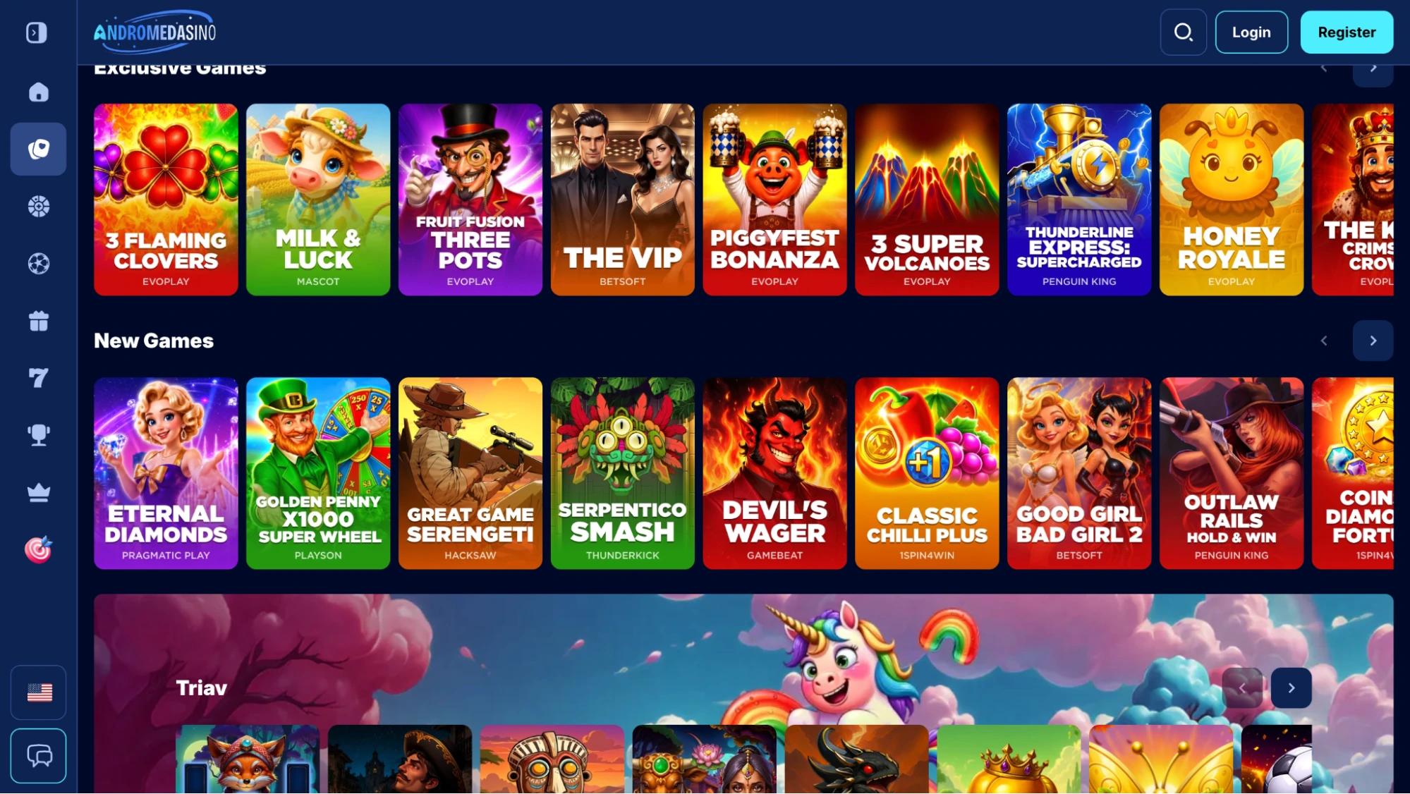 andromeda casino sloty