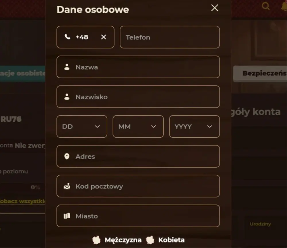 dane osobowe smokace casino