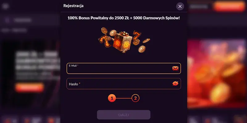 e-mail i haslo na fireball casino