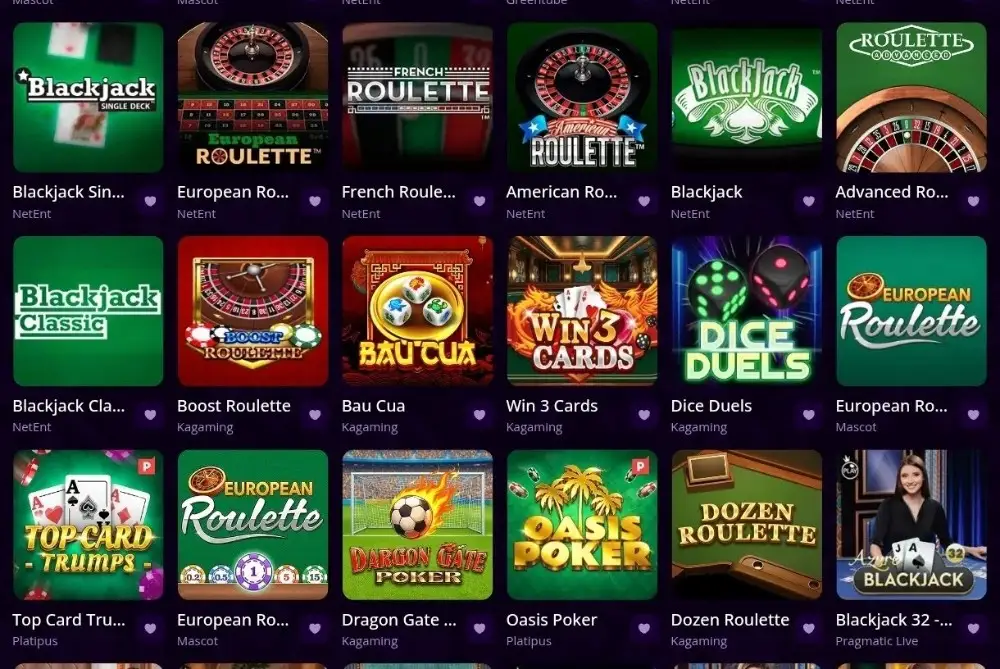 gry stołowe i karciane w fastone casino