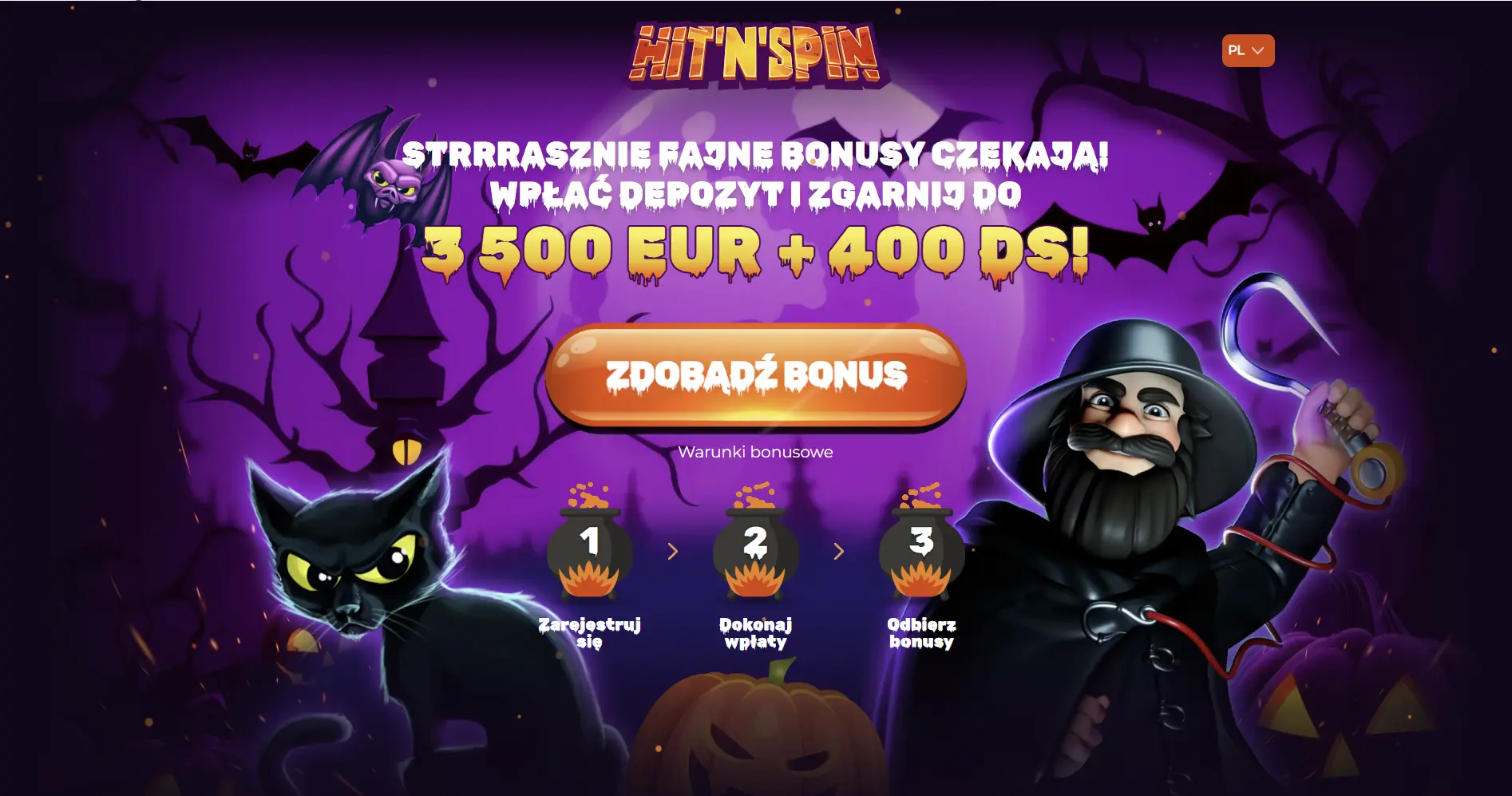 hitnspin casino halloween bonus