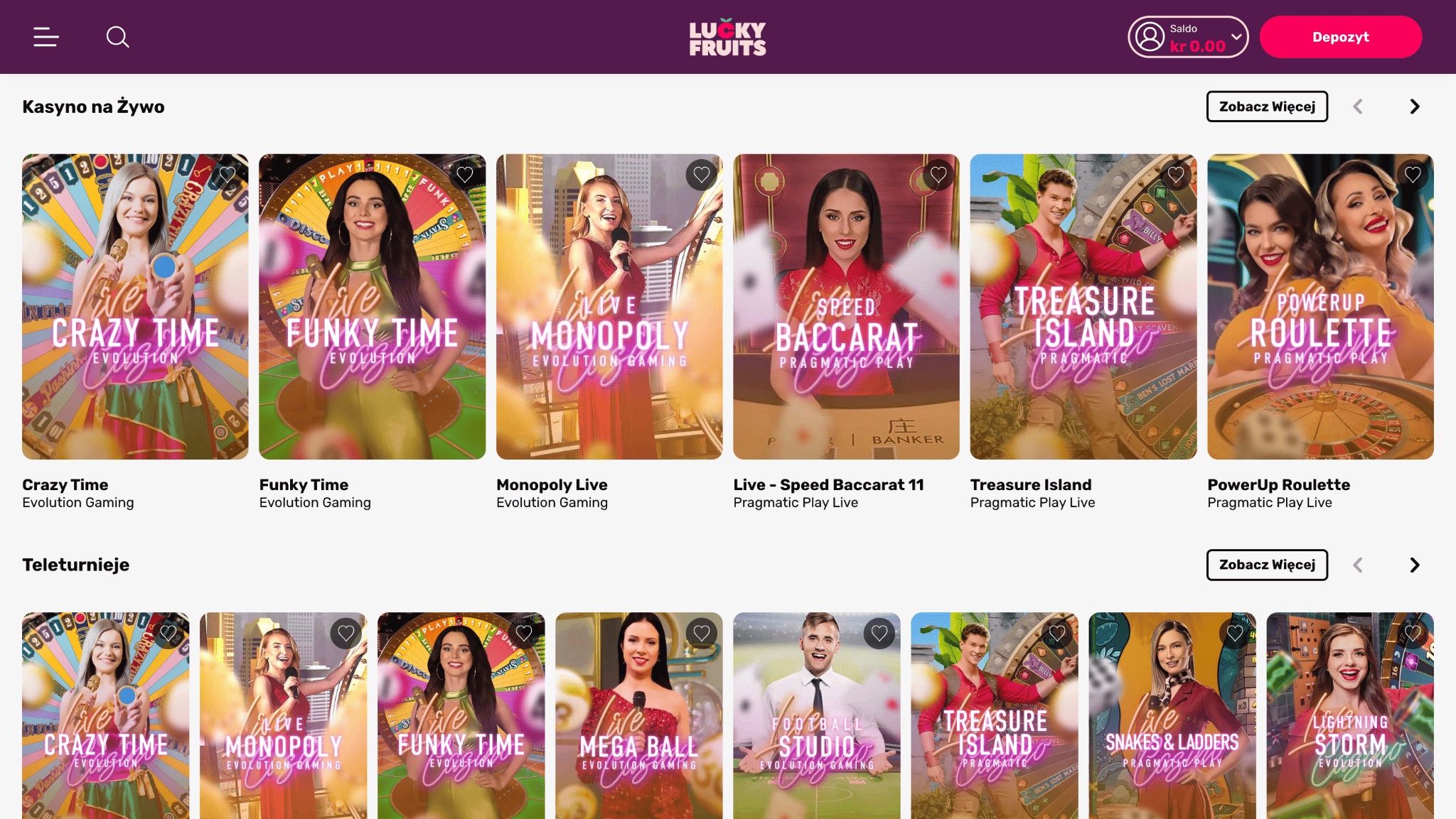 luckyfruits kasyno na zywo