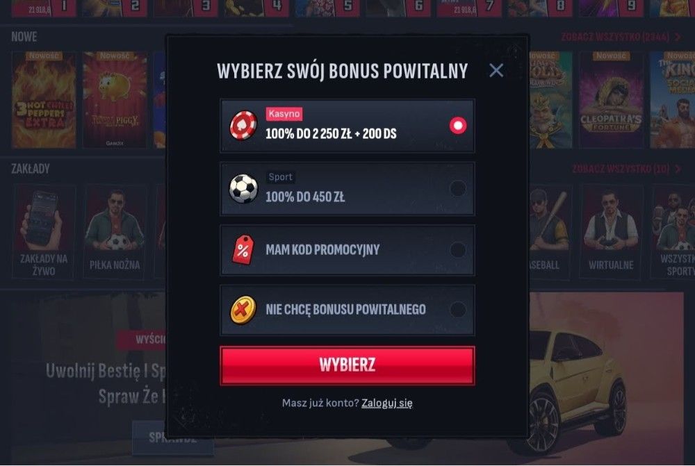 mafia casino bonus powitalny