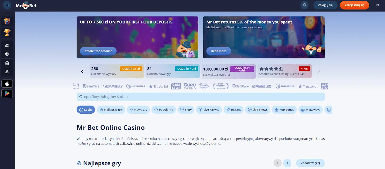 mr.bet główna strona