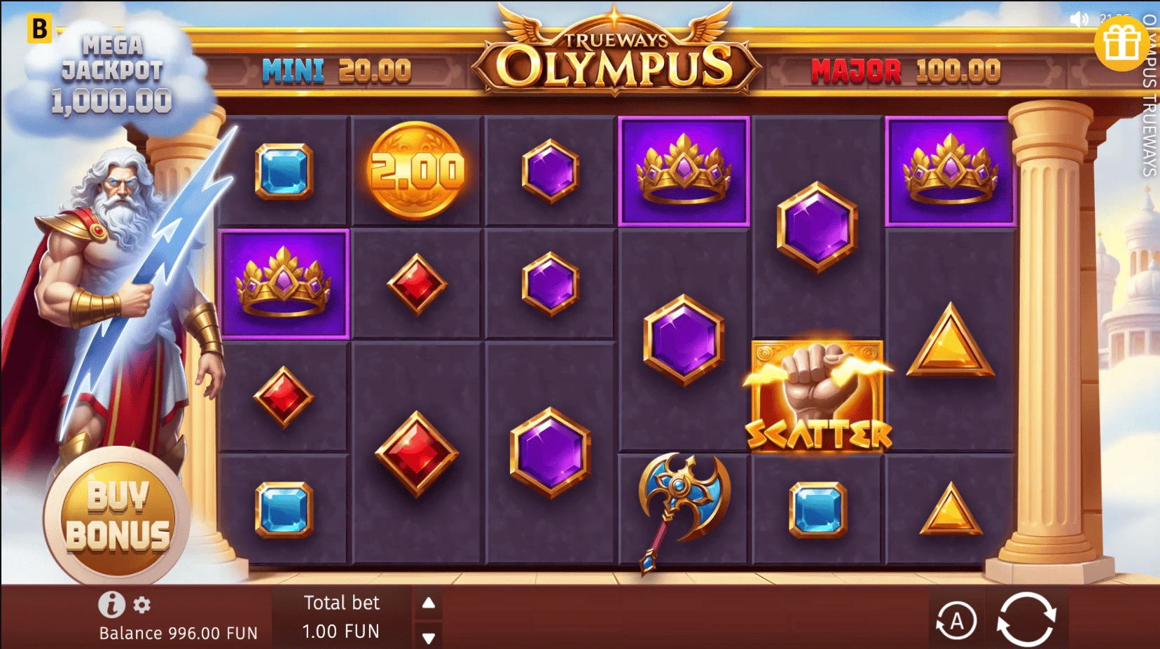 olympus trueways slot na ghzd