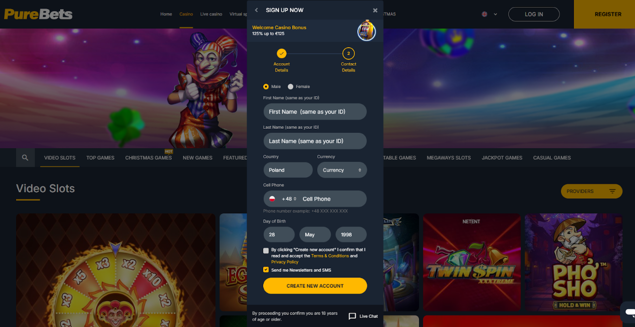 register purebets 3