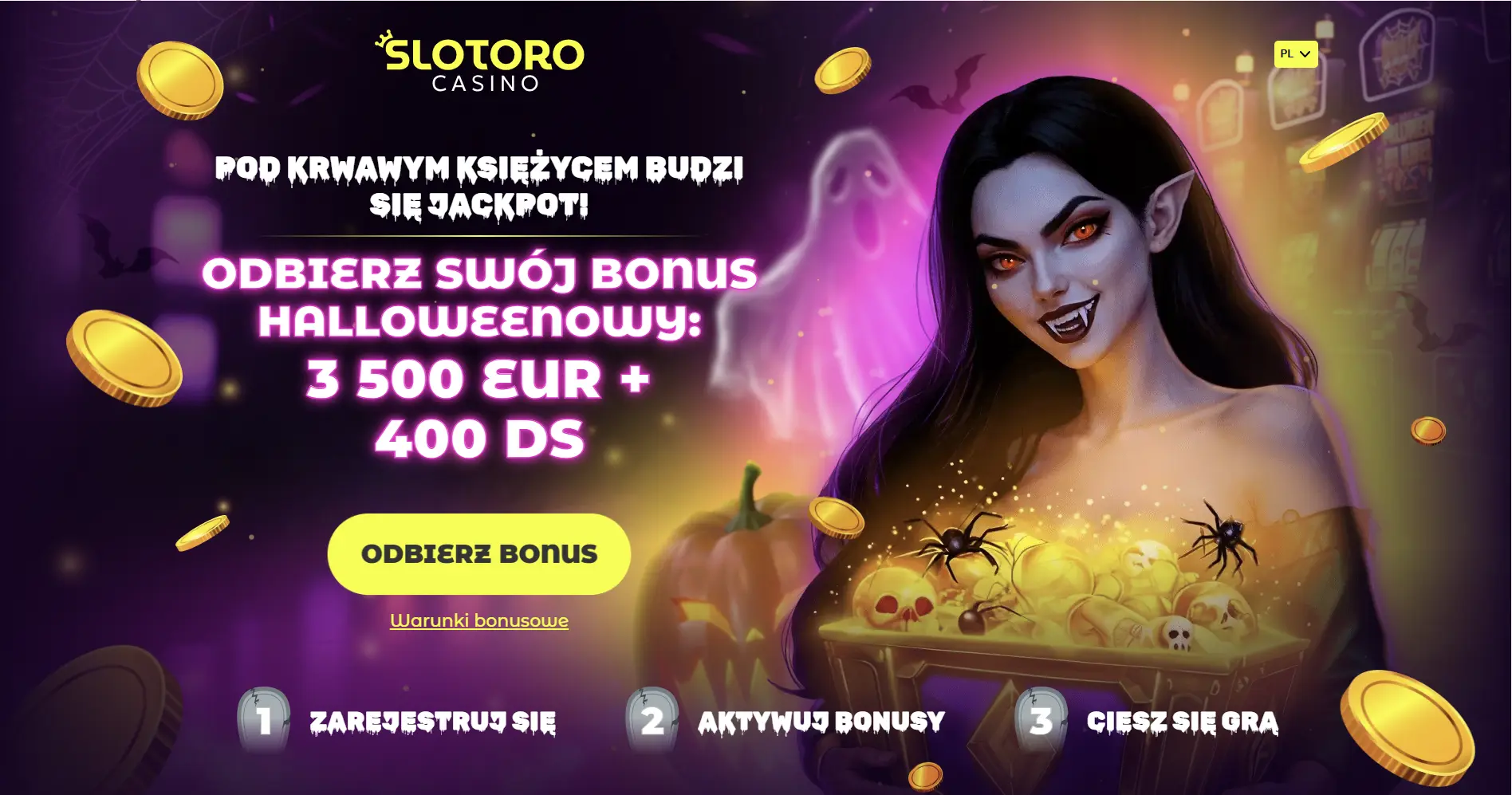 slotoro casino halloween bonus