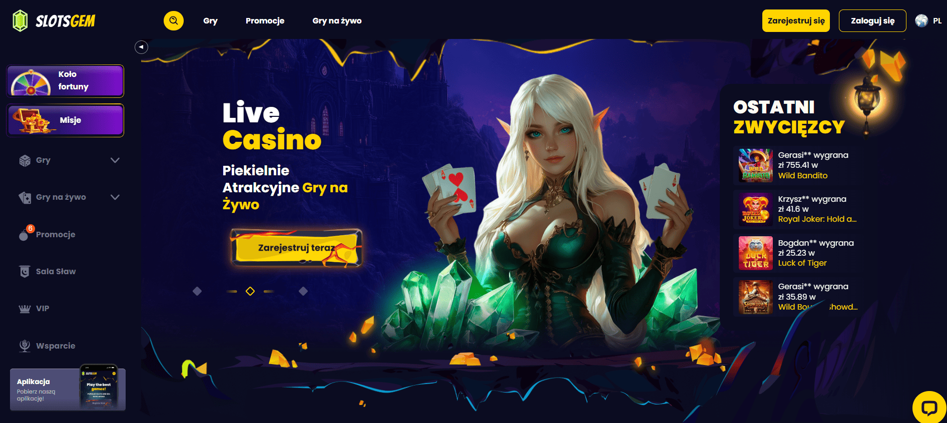 slotsgem 100 free spins za rejestracje