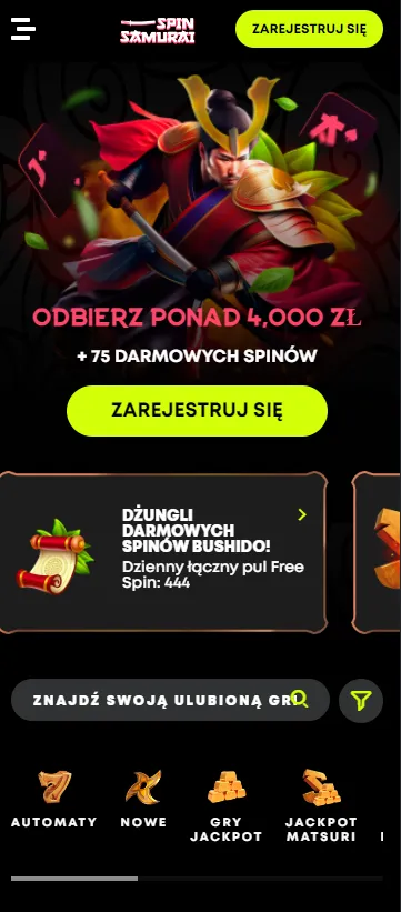 spin samurai mobilna