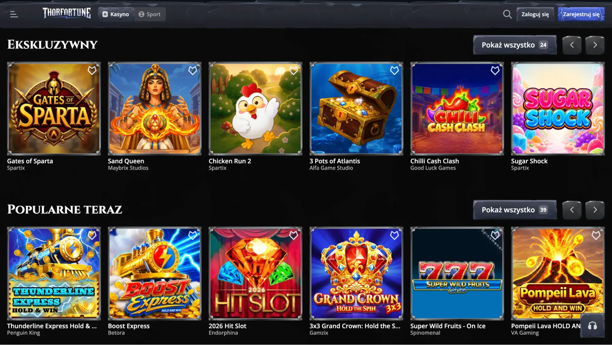 thor fortune casino sloty