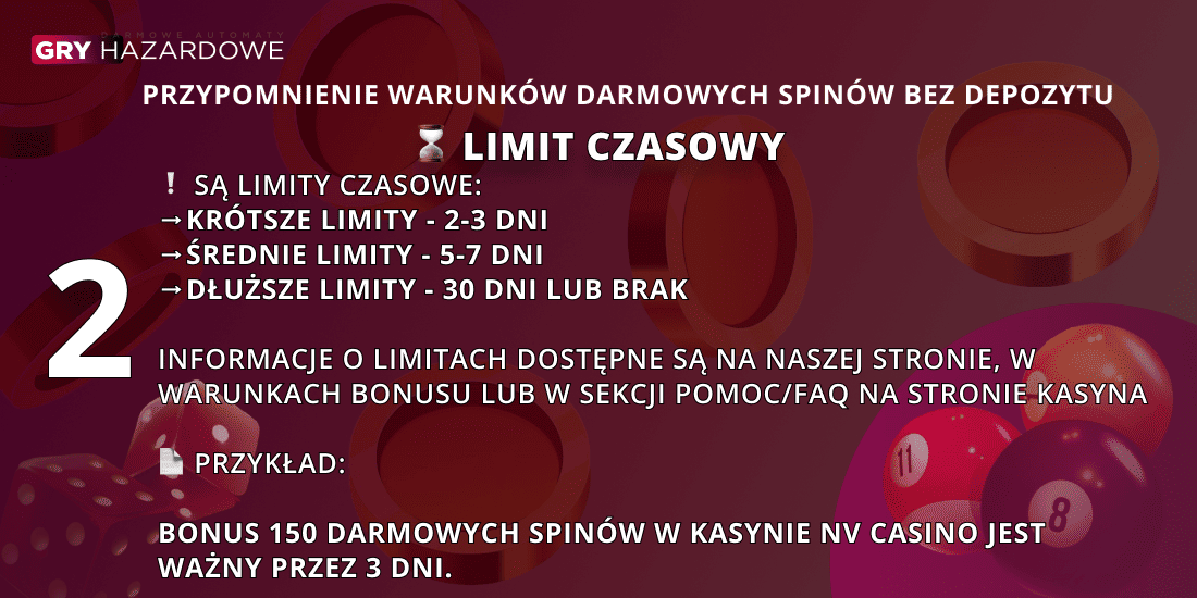 warunki darmowych spinow limit czasowy