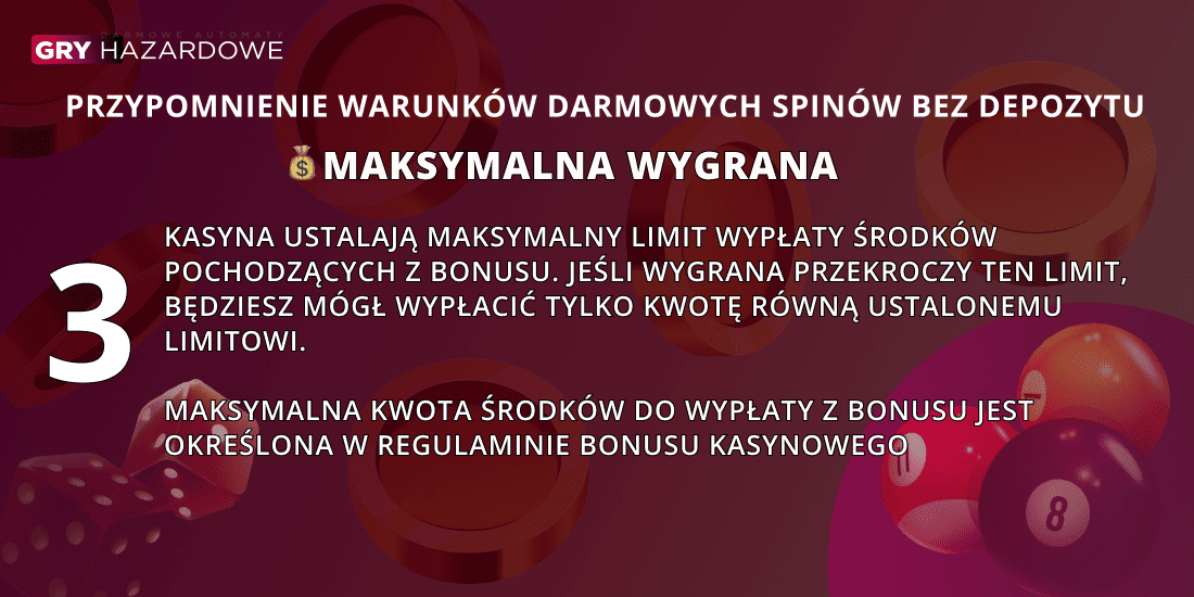 warunki darmowych spinow maksymalna wygrana